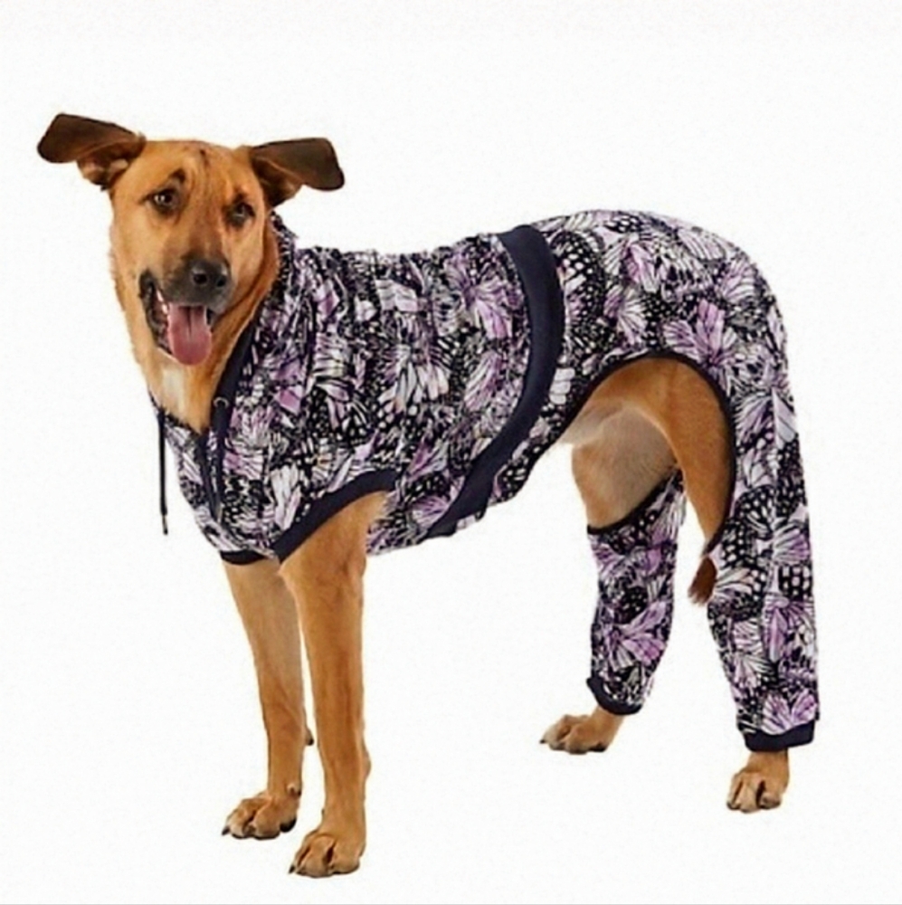 5/$50 Top Paw Hooded Track Suit Butterfly Print Adjustable Tie Sz.S